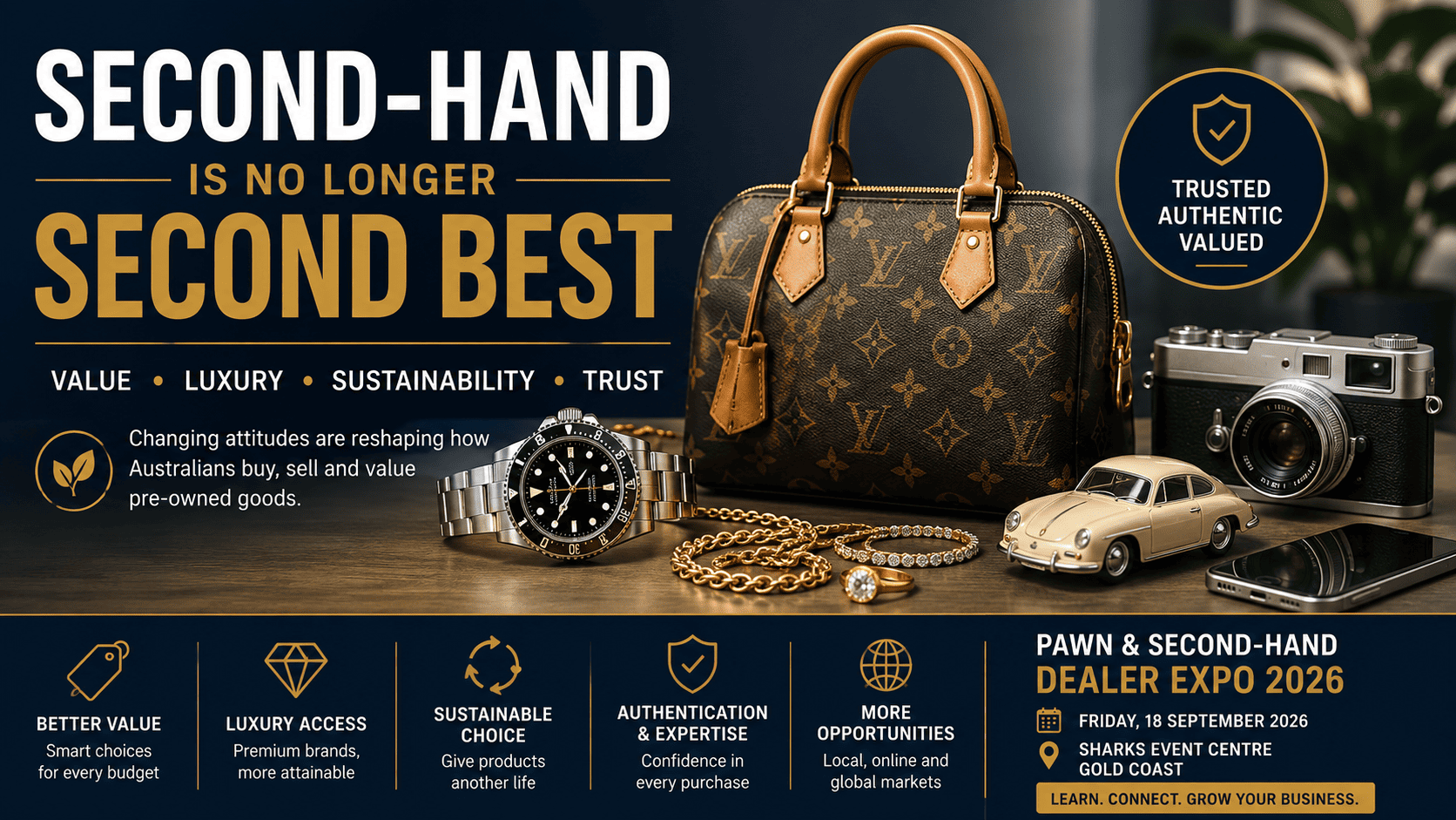 Second-hand is no longer second best – pre-owned retail and Pawn Expo Australia 2026.