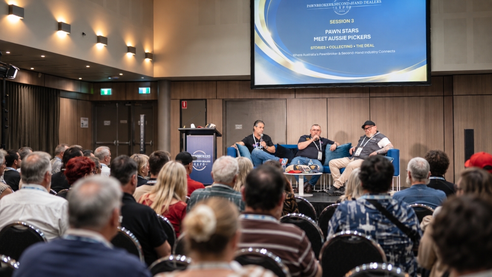 Pawn Expo Australia 2026 audience watching the panel session